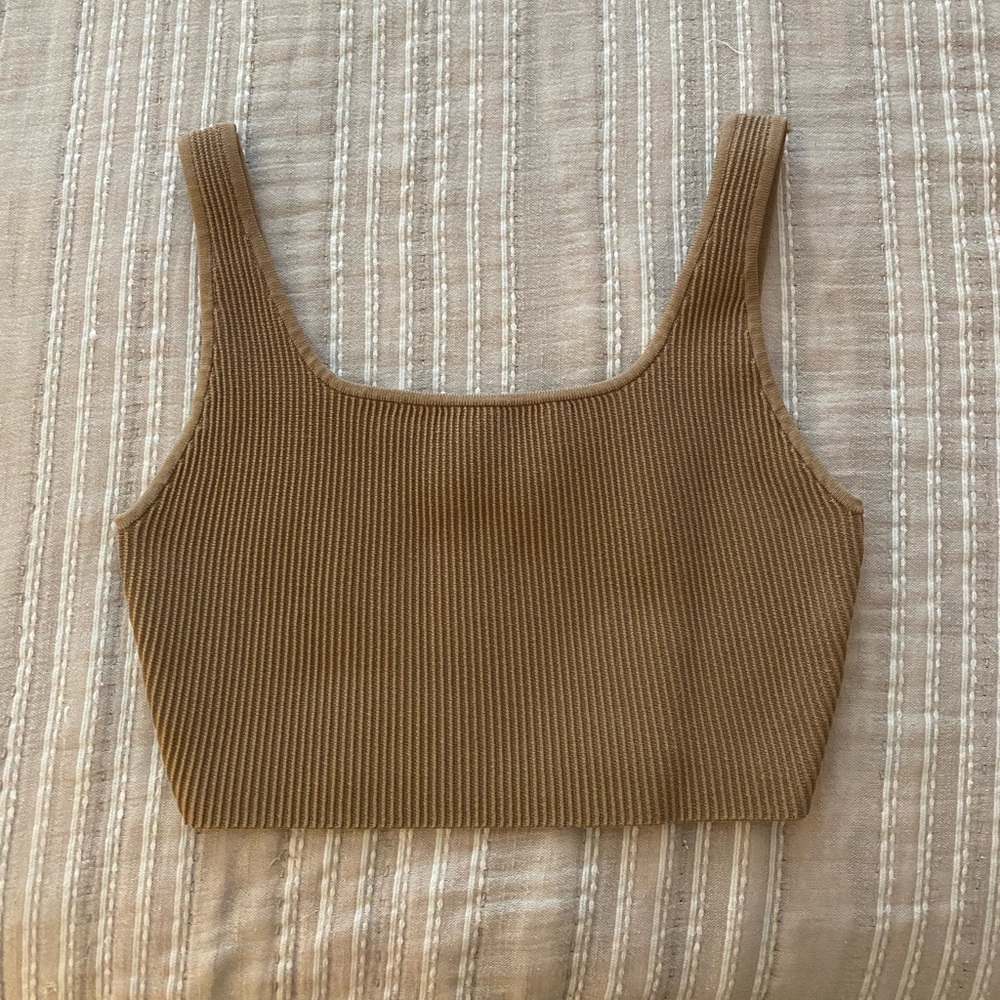 Aritzia Babaton Sculpt Knit Cropped Tank